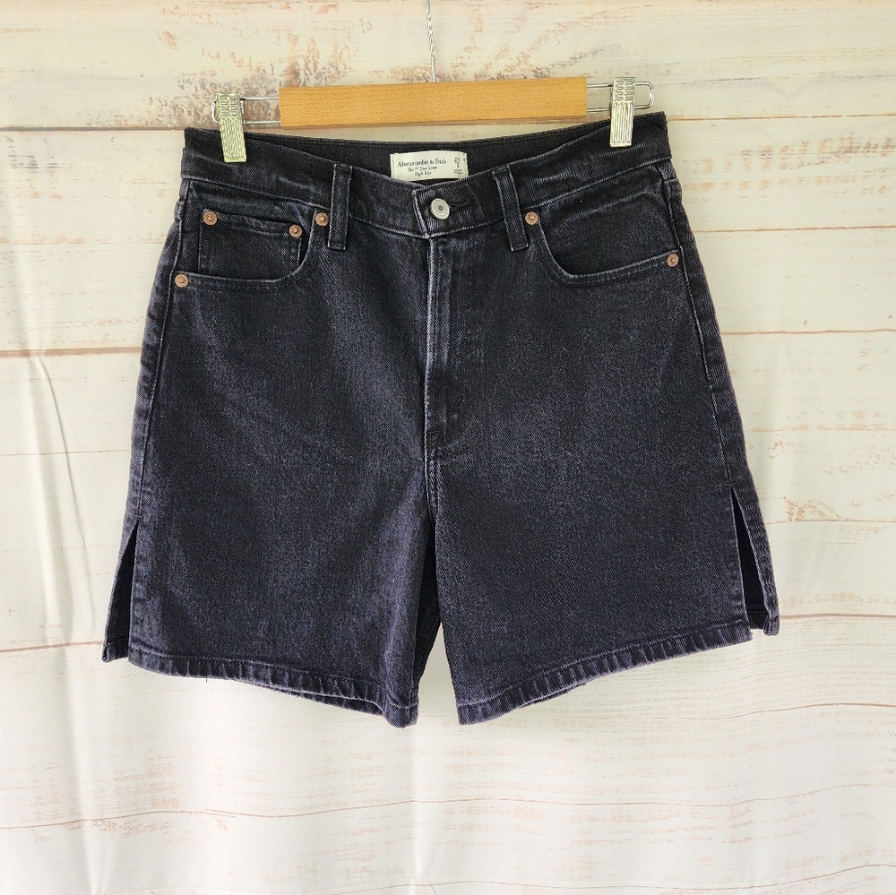 Abercrombie & Fitch Black Denim Jean Shorts